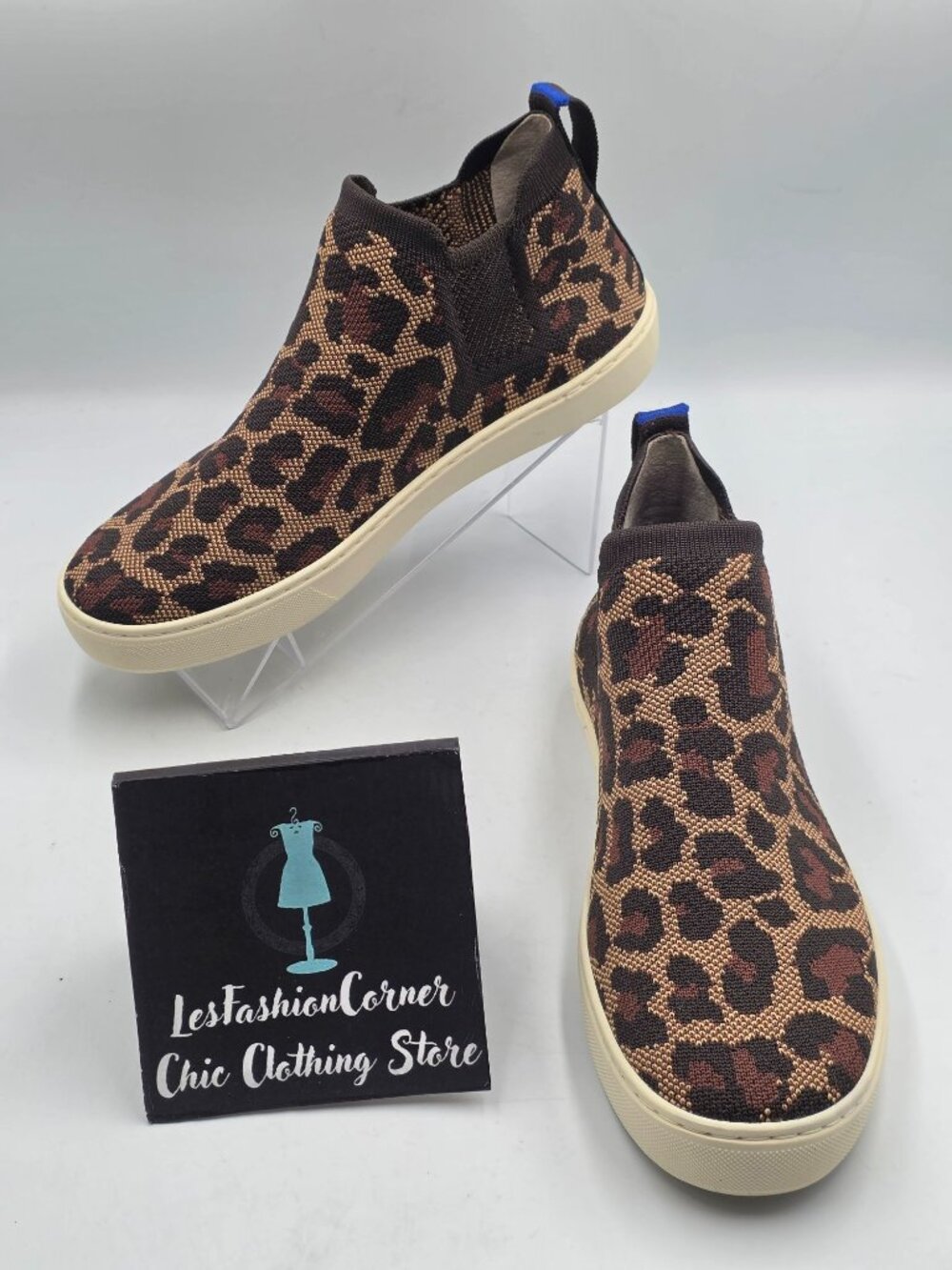 Rothy's Women's The Chelsea Wildcat Pull On High Top Sneaker Boots Size 9.5 3906